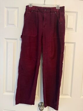 Free People Burgundy baggy pants